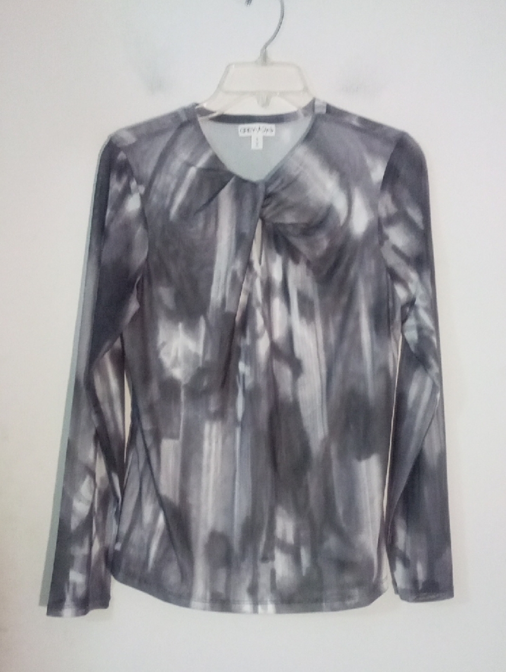 Grey Tie Dye Blouse Small New NWOT By Jhoan Sebastian Grey